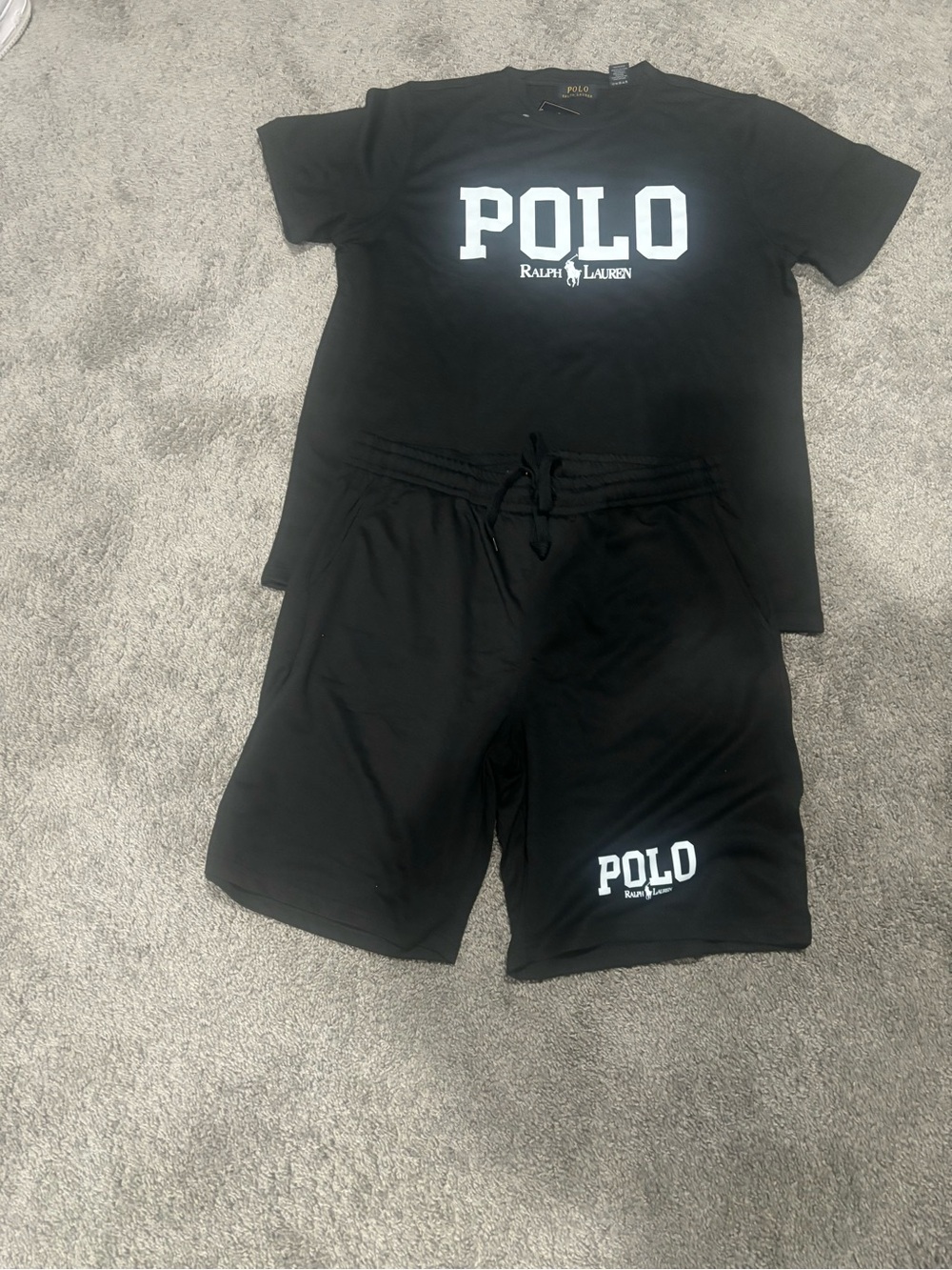 Polo by Ralph Lauren Black Logo Athletic Shorts